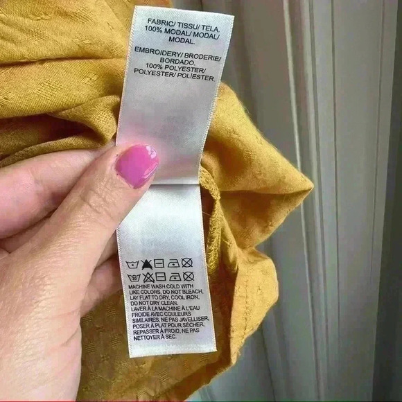 Lucky Brand Mustard Yellow Top Size S Small - Picture 4 of 4